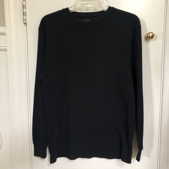 Men’s Blu Rock Black Thermal Waffle Knit T-Shirt Top - Picture 11 of 16